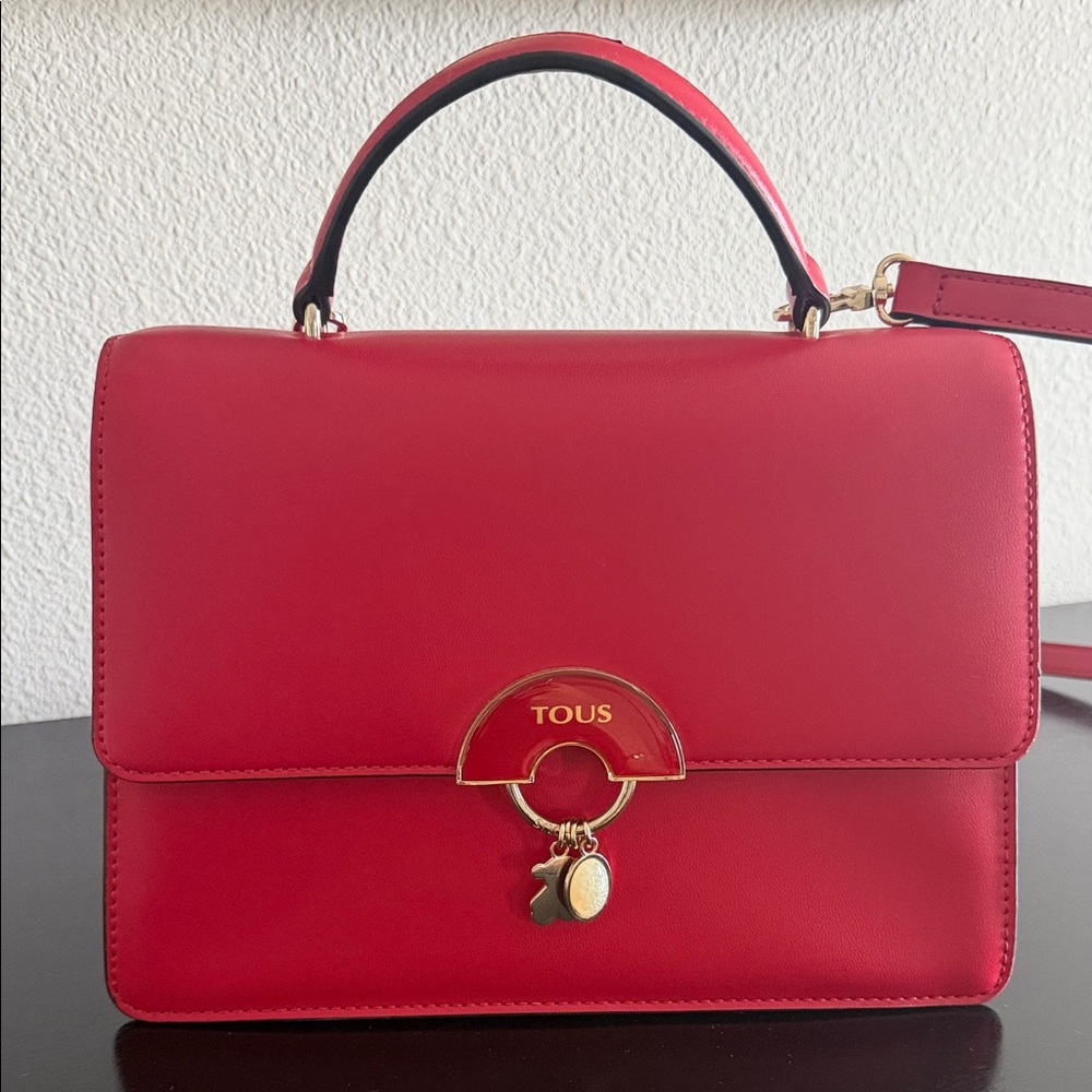 Tous Scarlet Red Satchel Bag